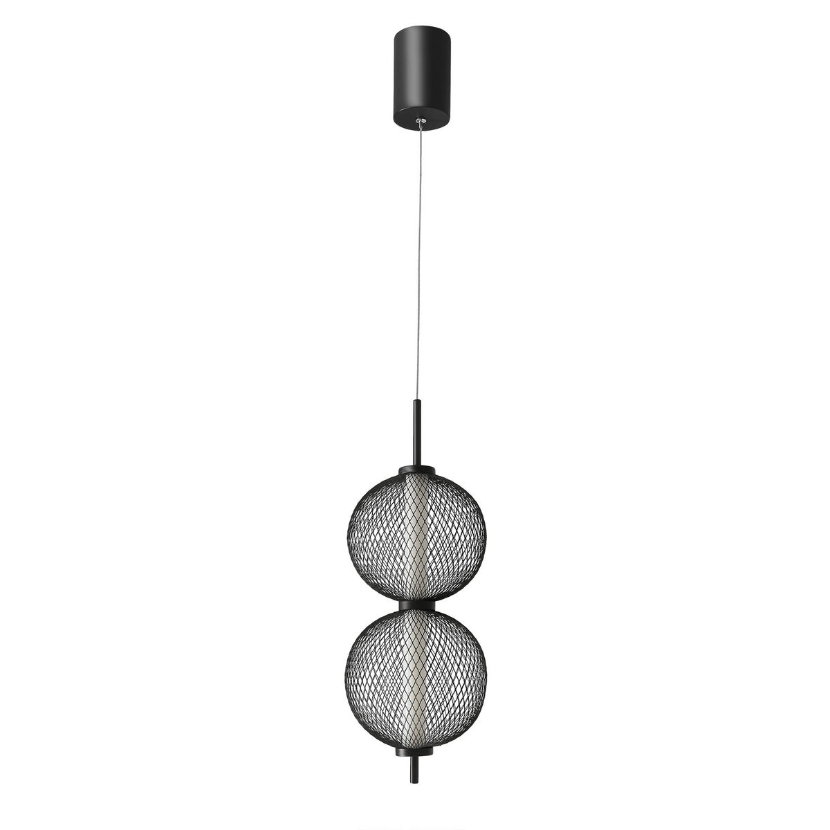 LED-PENDELLEUCHTE 14/14/150 cm  - Schwarz/Weiß, Design, Kunststoff/Metall (14/14/150cm)