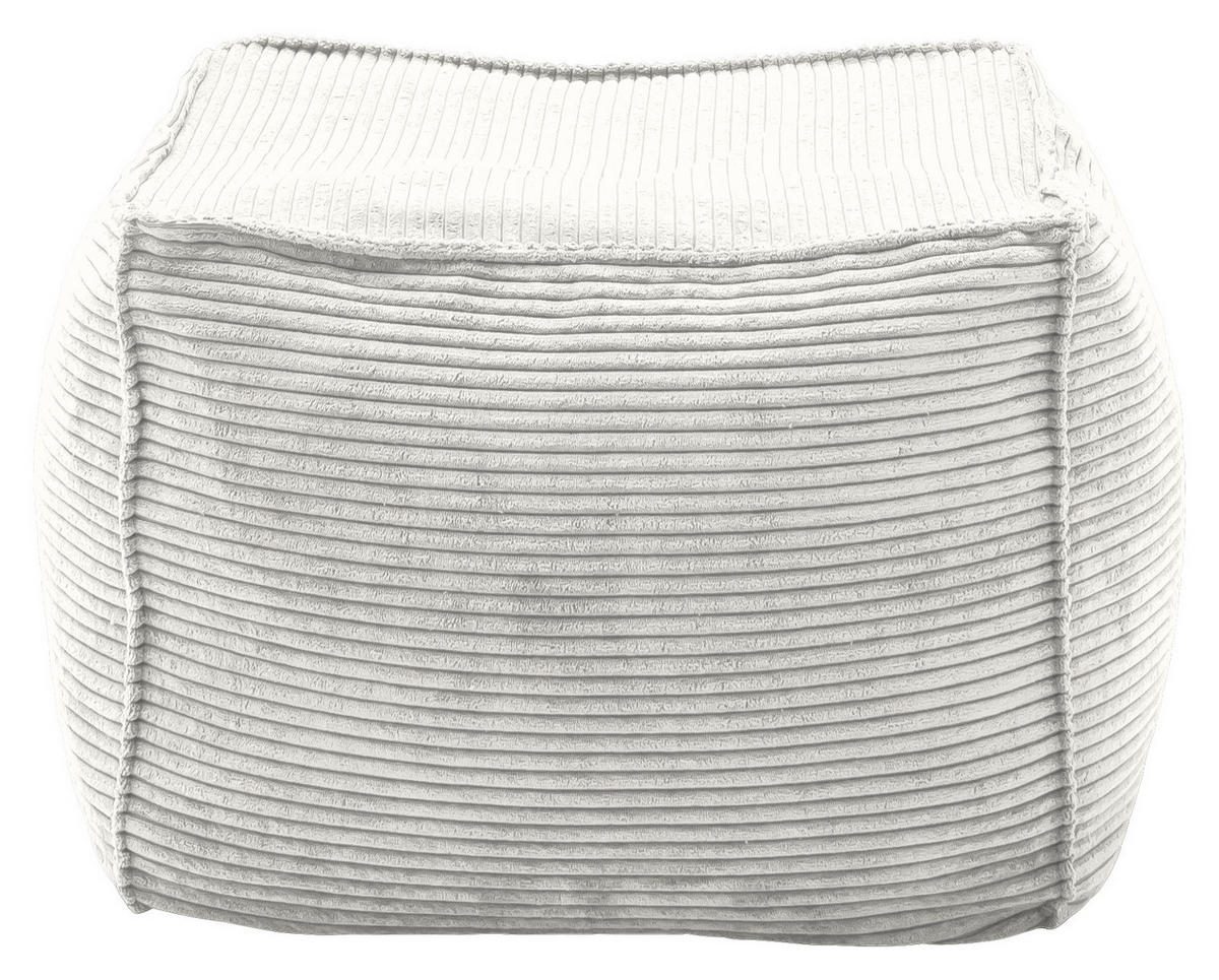 HOCKER in Textil Weiss  - Weiss, Design, Textil (66/40/66cm) - Lomoco