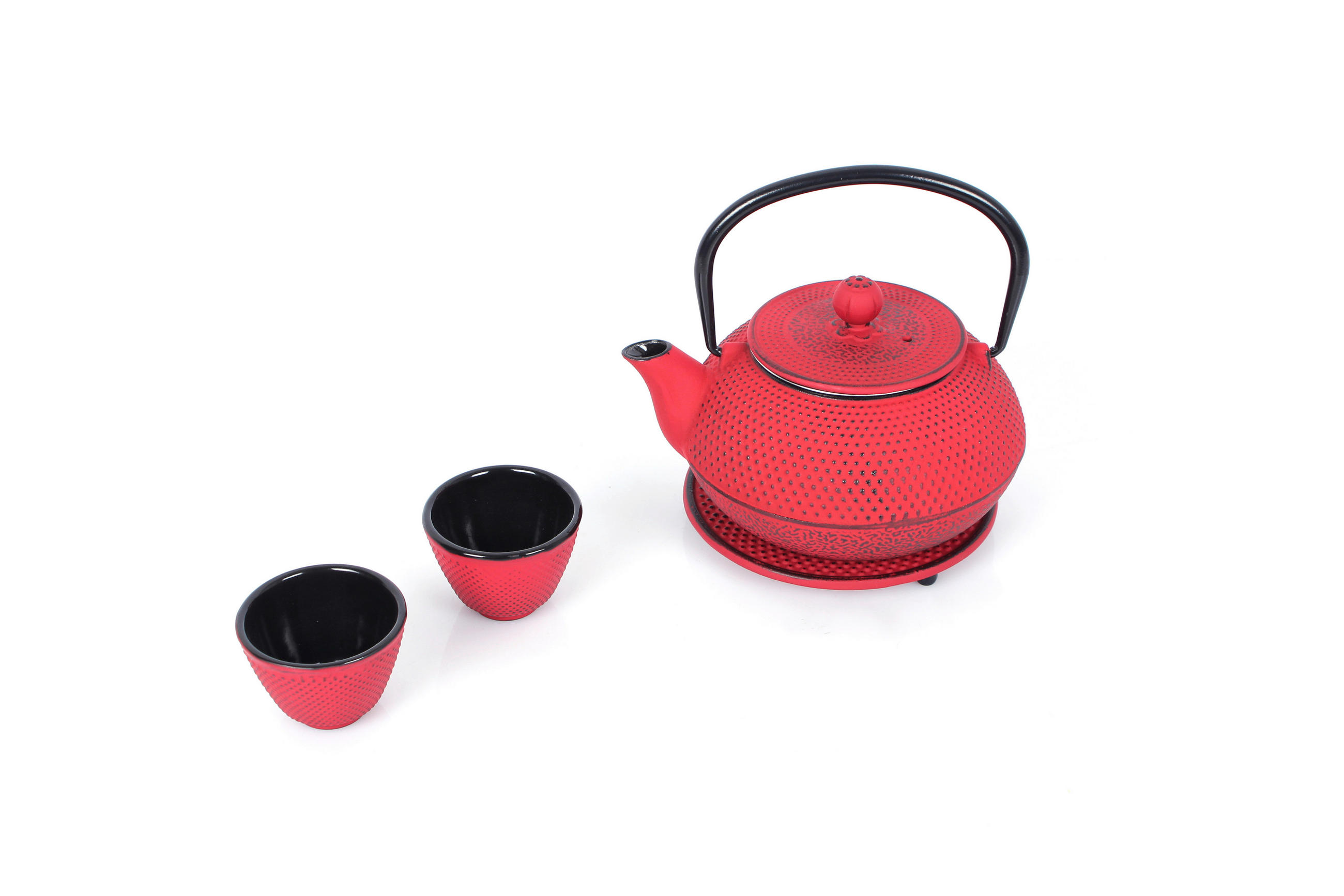 TEEKANNENSET  - Rot, Basics, Metall (800ml) - Echtwerk