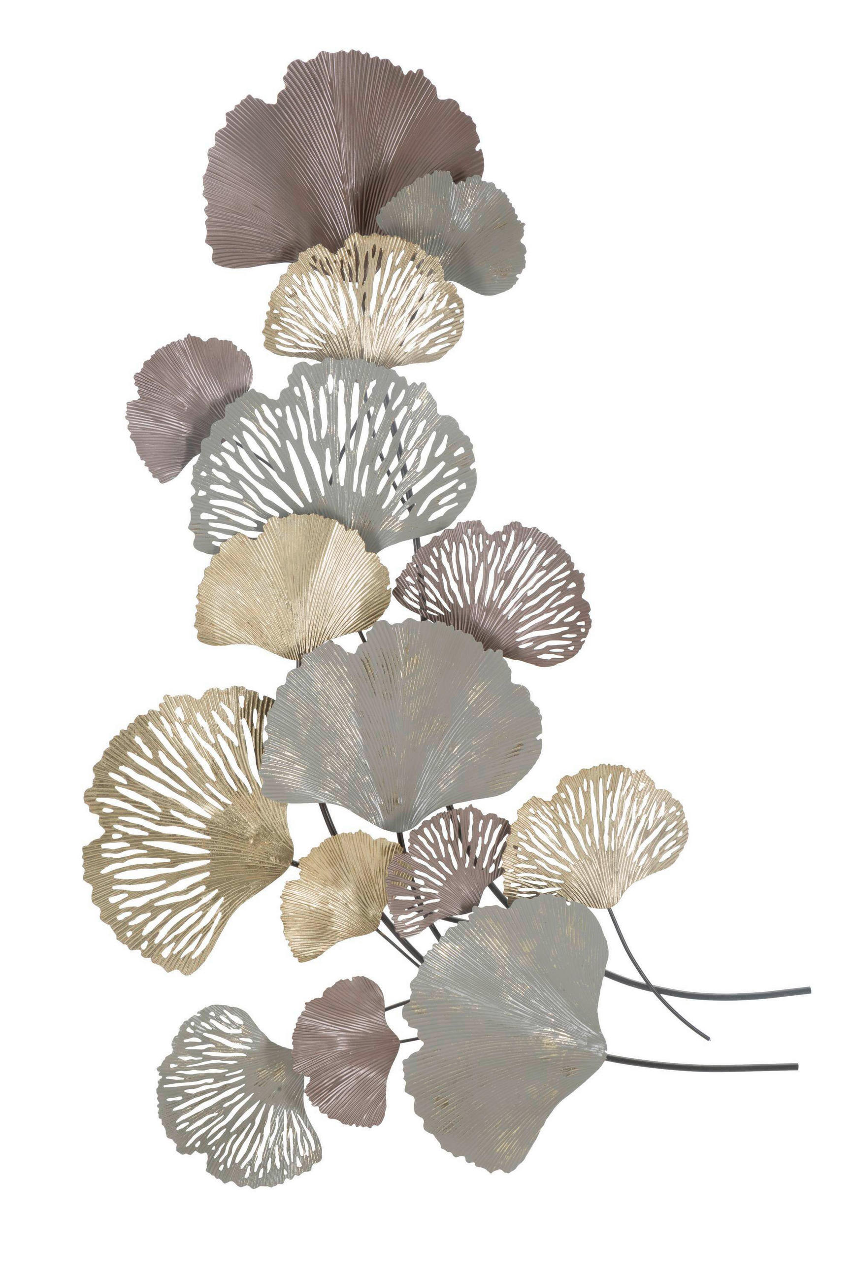 Mauro Ferretti Wanddeko Grau, Gold 76x126x7.6 cm