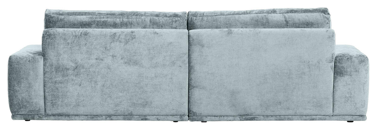 BIGSOFA in Chenille Hellblau  - Schwarz/Hellblau, Konventionell, Kunststoff/Textil (282/73/115cm) - MID.YOU
