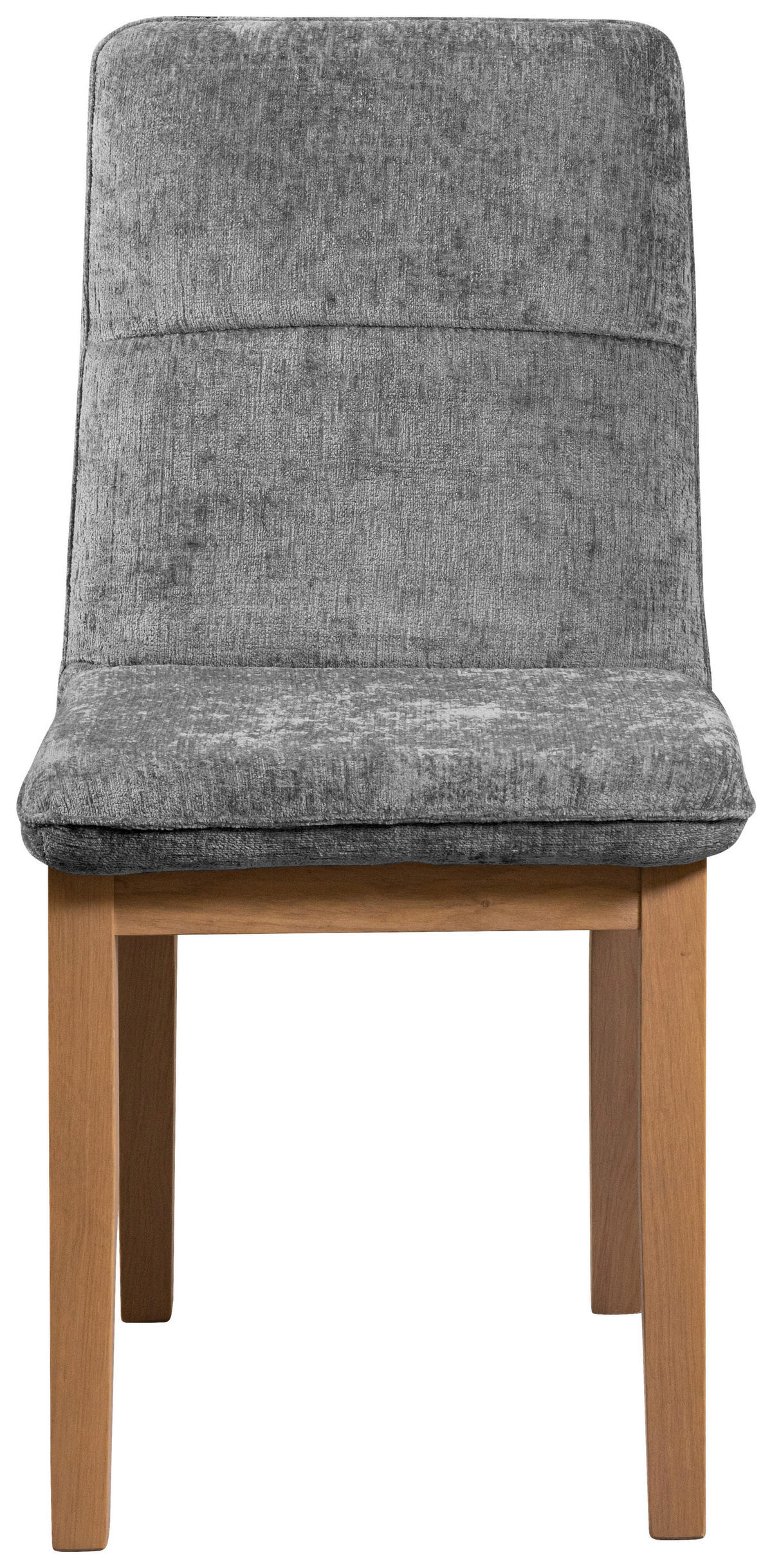 STUHL Webstoff Hellgrau Eiche vollmassiv  - Eichefarben/Hellgrau, KONVENTIONELL, Holz/Textil (47/91/44cm) - James Wood