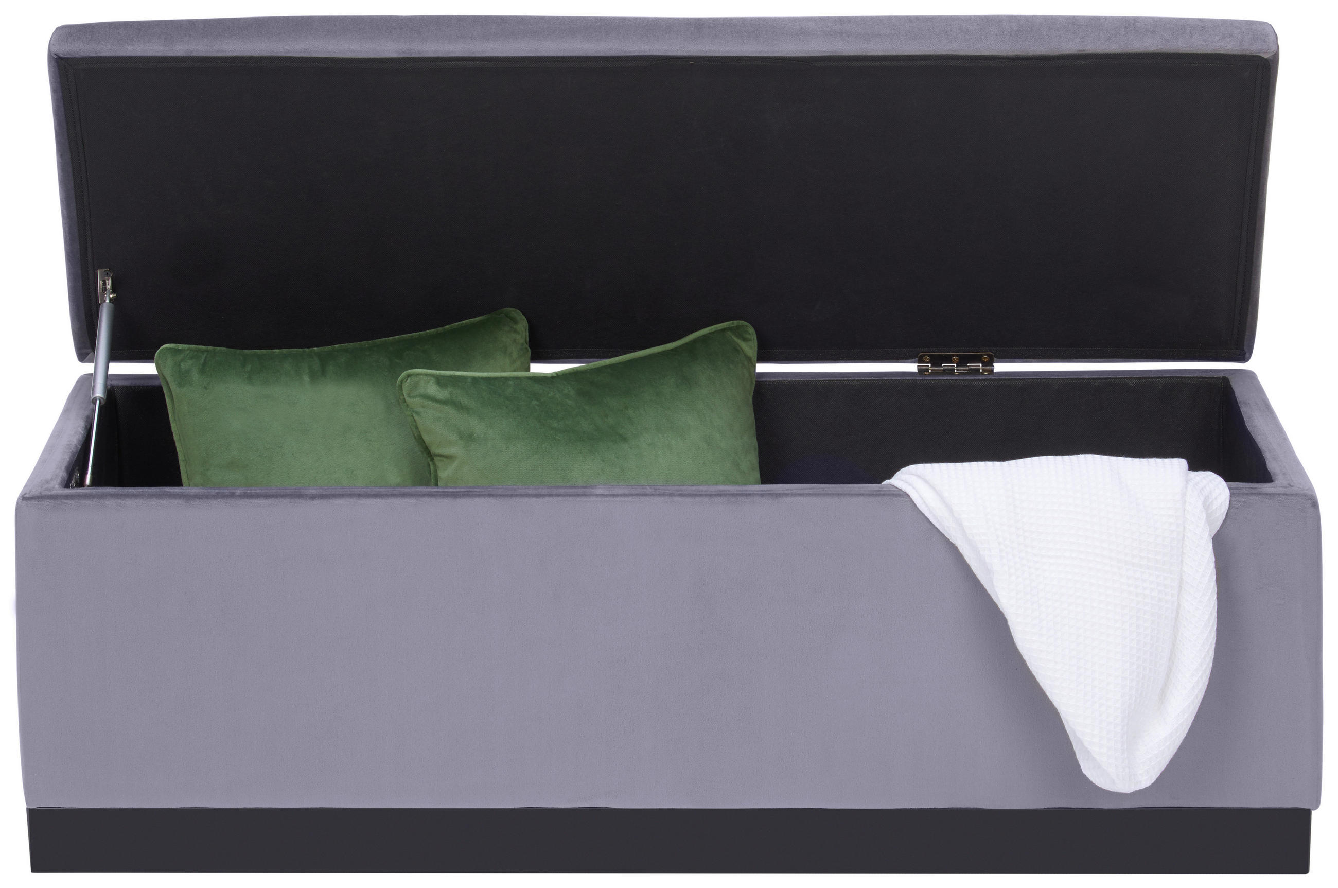 KLOP S SKRINJO   - siva, Trend, kovina/tekstil (120/42/40cm) - Carryhome
