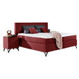 BOXSPRINGBETT 140/200 cm  in Rot  - Rot/Schwarz, KONVENTIONELL, Textil/Metall (140/200cm) - Esposa