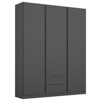 DREHTÜRENSCHRANK 136/197/54 cm,  in Grau, 3-türig  - Grau, MODERN, Holzwerkstoff/Metall (136/197/54cm) - Rauch Möbel