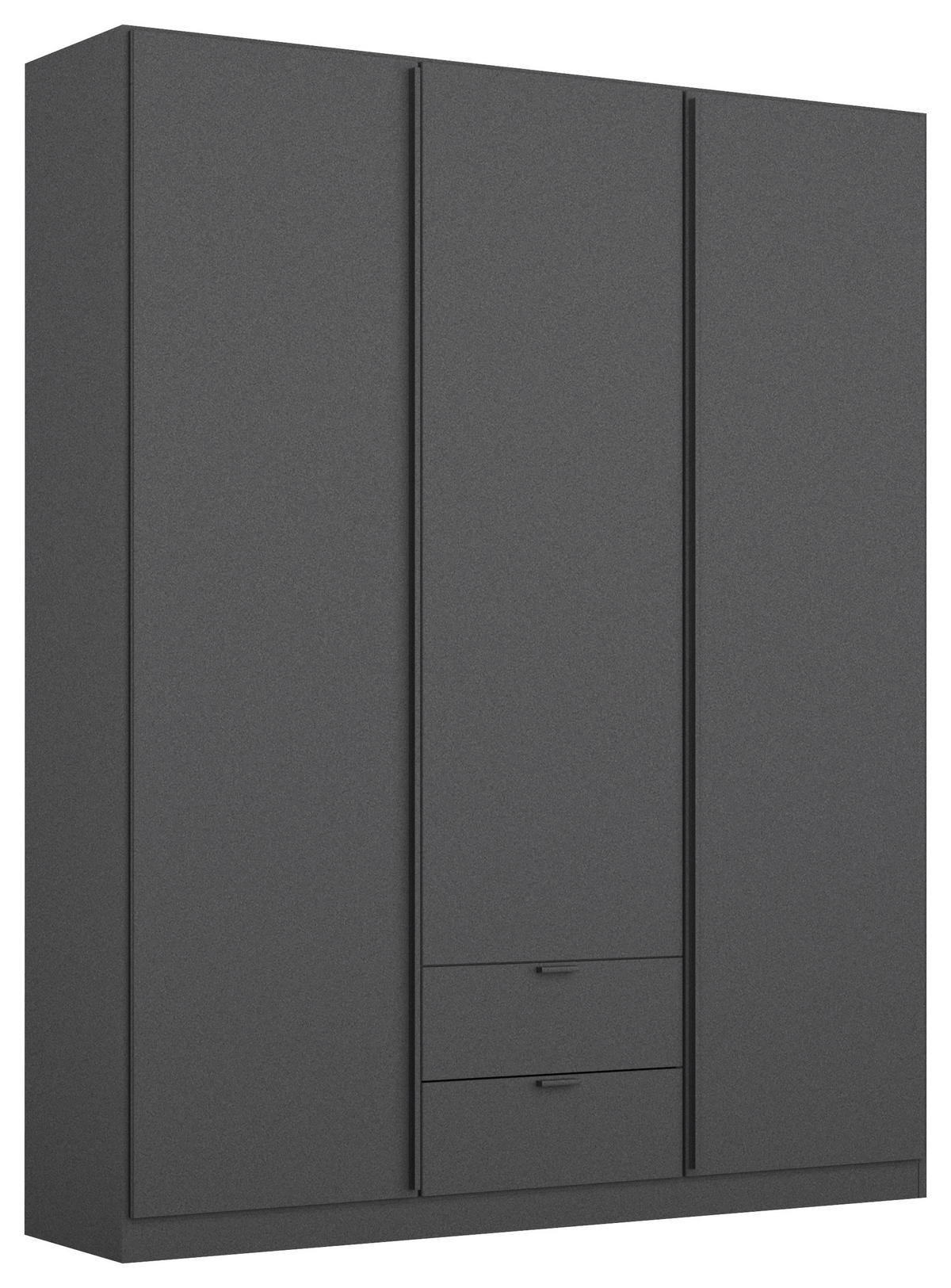 DREHTÜRENSCHRANK 136/197/54 cm,  in Grau, 3-türig  - Grau, MODERN, Holzwerkstoff/Metall (136/197/54cm) - Rauch Möbel