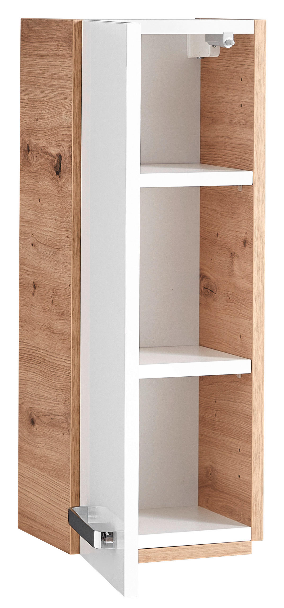 HÄNGESCHRANK 25/63/20 cm  - Chromfarben/Weiß, KONVENTIONELL, Holzwerkstoff (25/63/20cm) - Xora