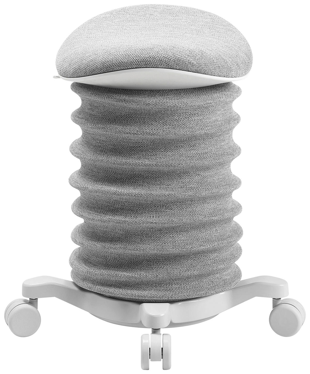 BÜROHOCKER Weiß, Hellgrau  - Hellgrau/Weiß, Design, Kunststoff/Textil (37,5/58-70/36cm) - Topstar