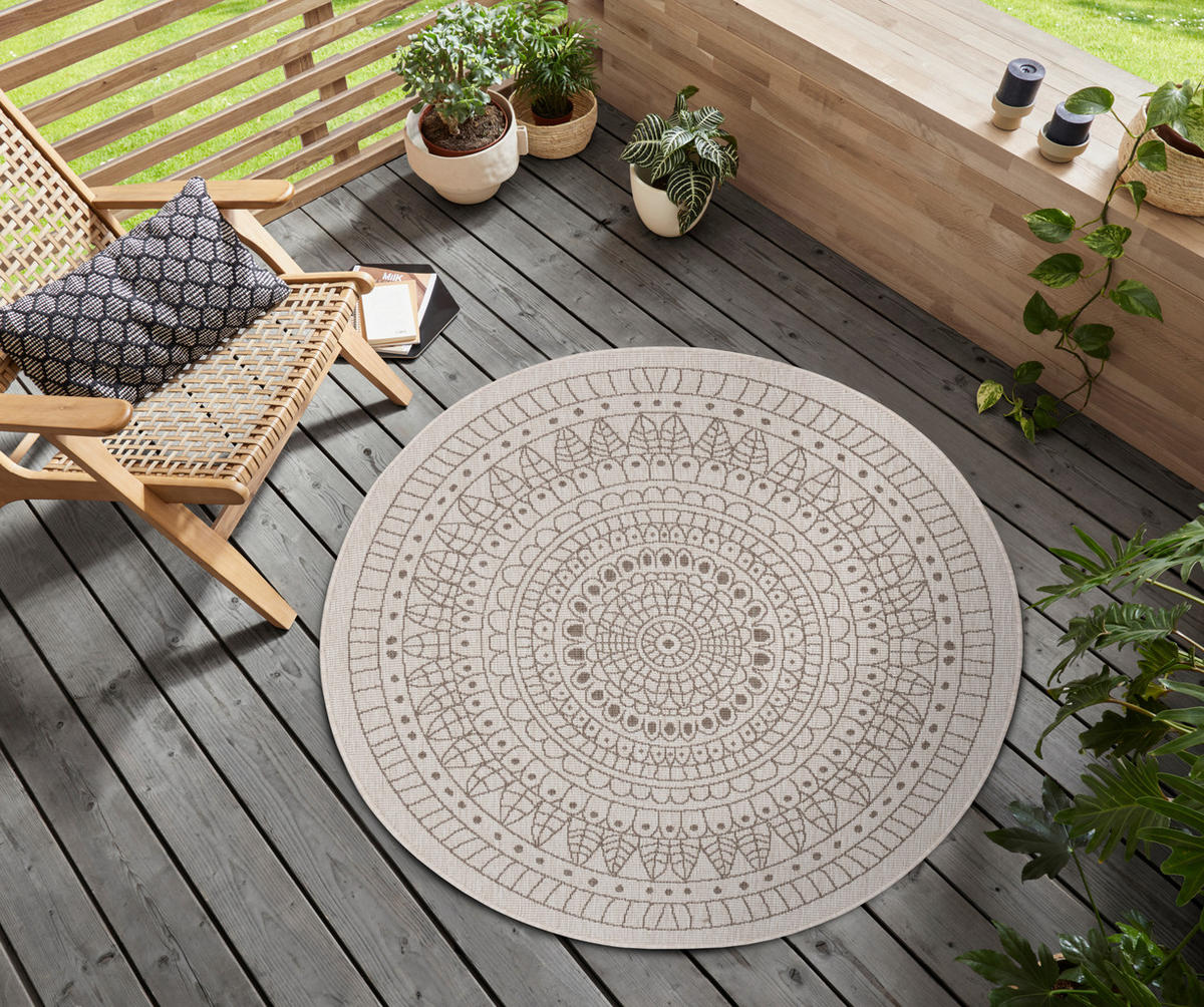 OUTDOORTEPPICH 240 cm Twin Creme, Cappuccino  - Creme/Cappuccino, Design, Kunststoff (240cm)