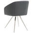 STUHL Flachgewebe, Lederlook Anthrazit, Edelstahlfarben, Schwarz - Edelstahlfarben/Anthrazit, Design, Textil/Metall (61/81/56cm) - Dieter Knoll