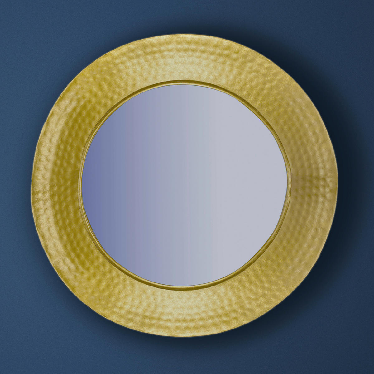 STENSKO OGLEDALO, 60/60/9 cm steklo  - zlate barve, Design, kovina/steklo (60/60/9cm) - MID.YOU