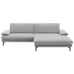 ECKSOFA Hellgrau Webstoff  - Hellgrau/Schwarz, Design, Textil/Metall (284/184cm) - Dieter Knoll