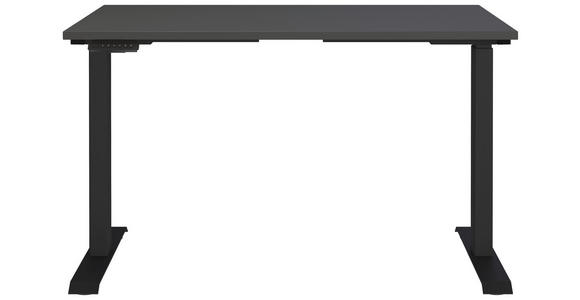 SCHREIBTISCH höhenverstellbar, in verschiedenen Holz-Dekoren erhältlich - Schwarz, MODERN, Holzwerkstoff/Metall (120/80/72-118cm) - Novel