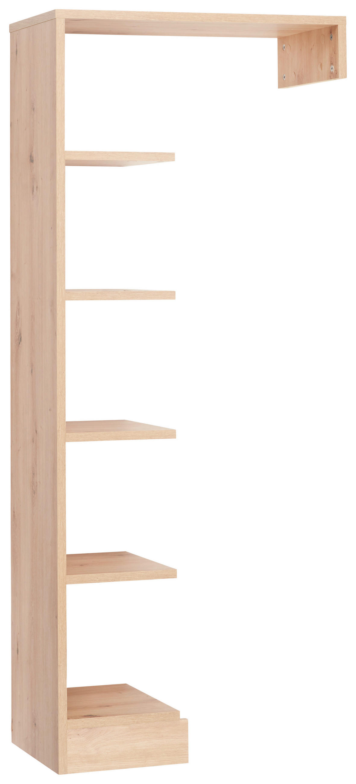 REGAL ZA DOJENČKE 67/158/33 cm barve hrasta  - črna/barve hrasta, Trend, umetna masa/leseni material (67/158/33cm) - Jimmylee