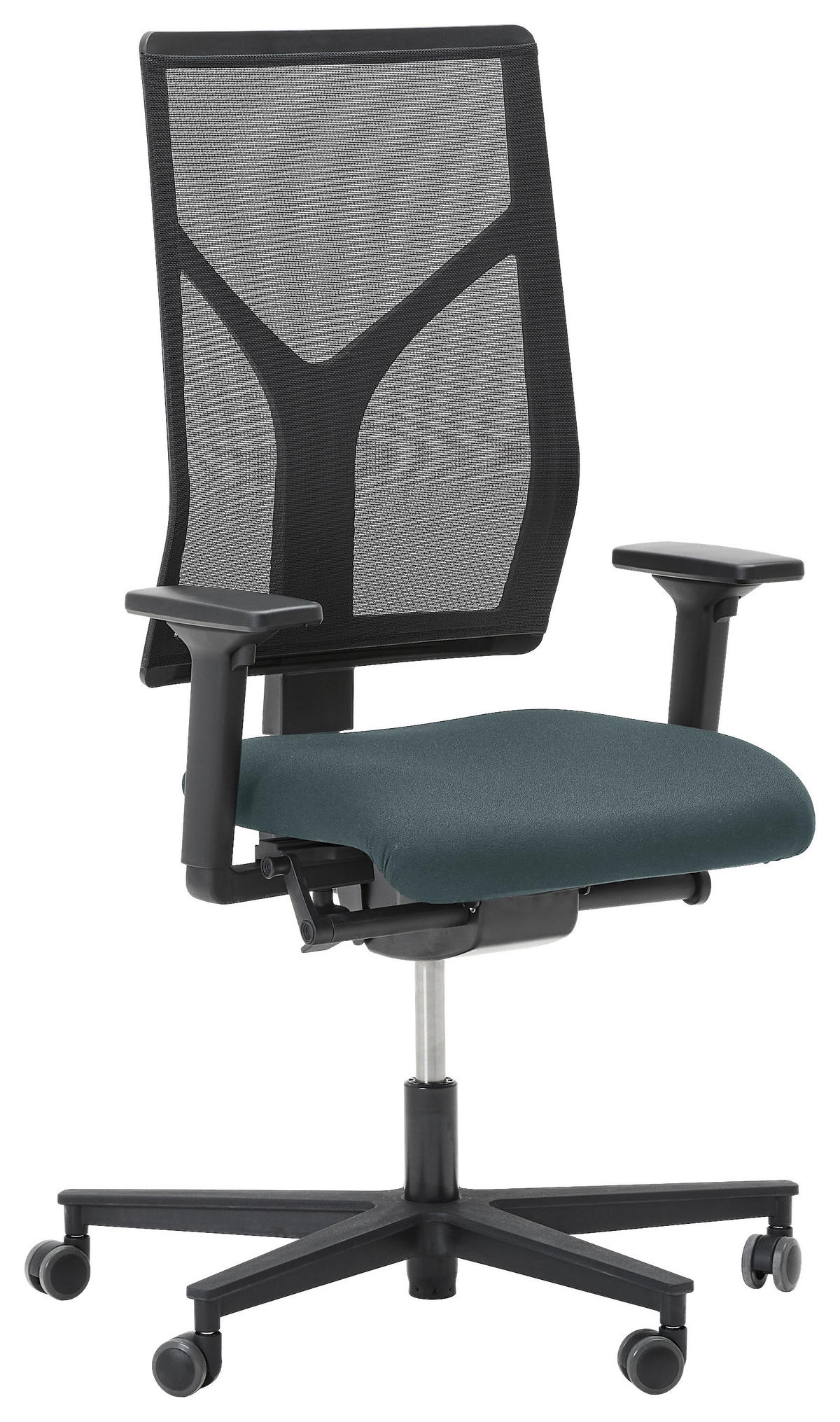 DREHSTUHL Grau  - Schwarz/Grau, KONVENTIONELL, Kunststoff/Textil (63/105/46cm) - Dieter Knoll