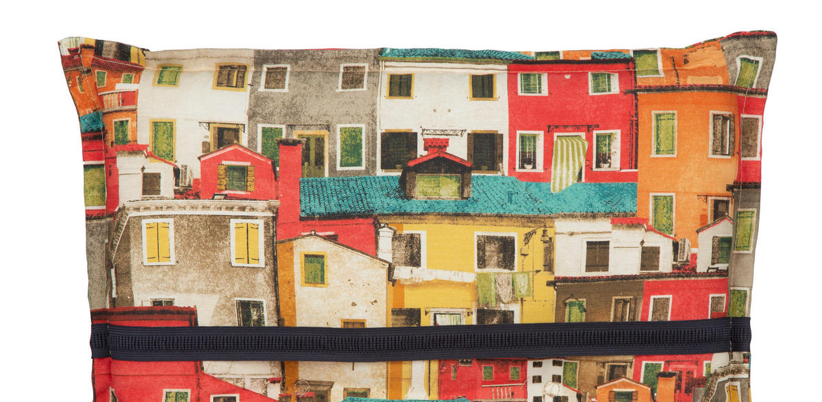 PODUŠKA NA LEŽADLO, 191/58/8 cm - oranžová/biela, Basics, textil (191/58/8cm) - Gardenson