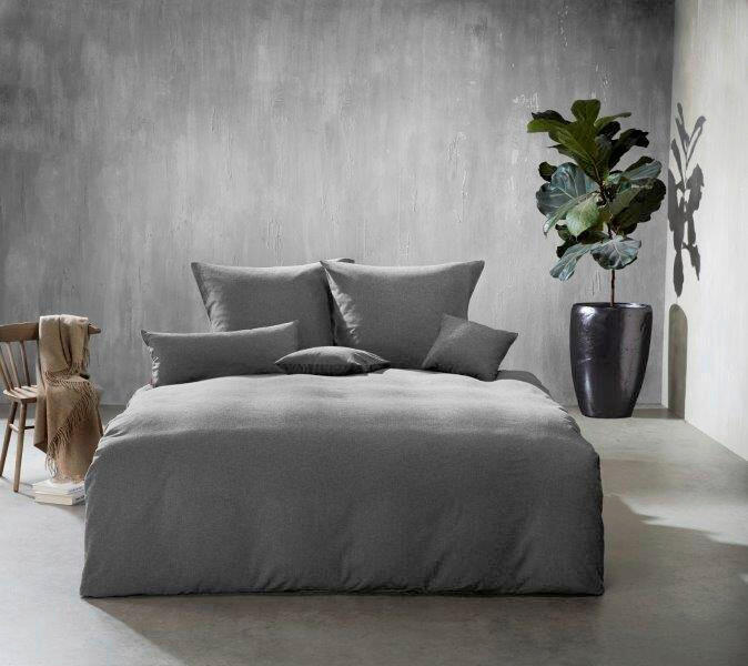 BETTWÄSCHE 155/220 cm  - Dunkelgrau, Basics, Textil (155/220cm) - Fleuresse