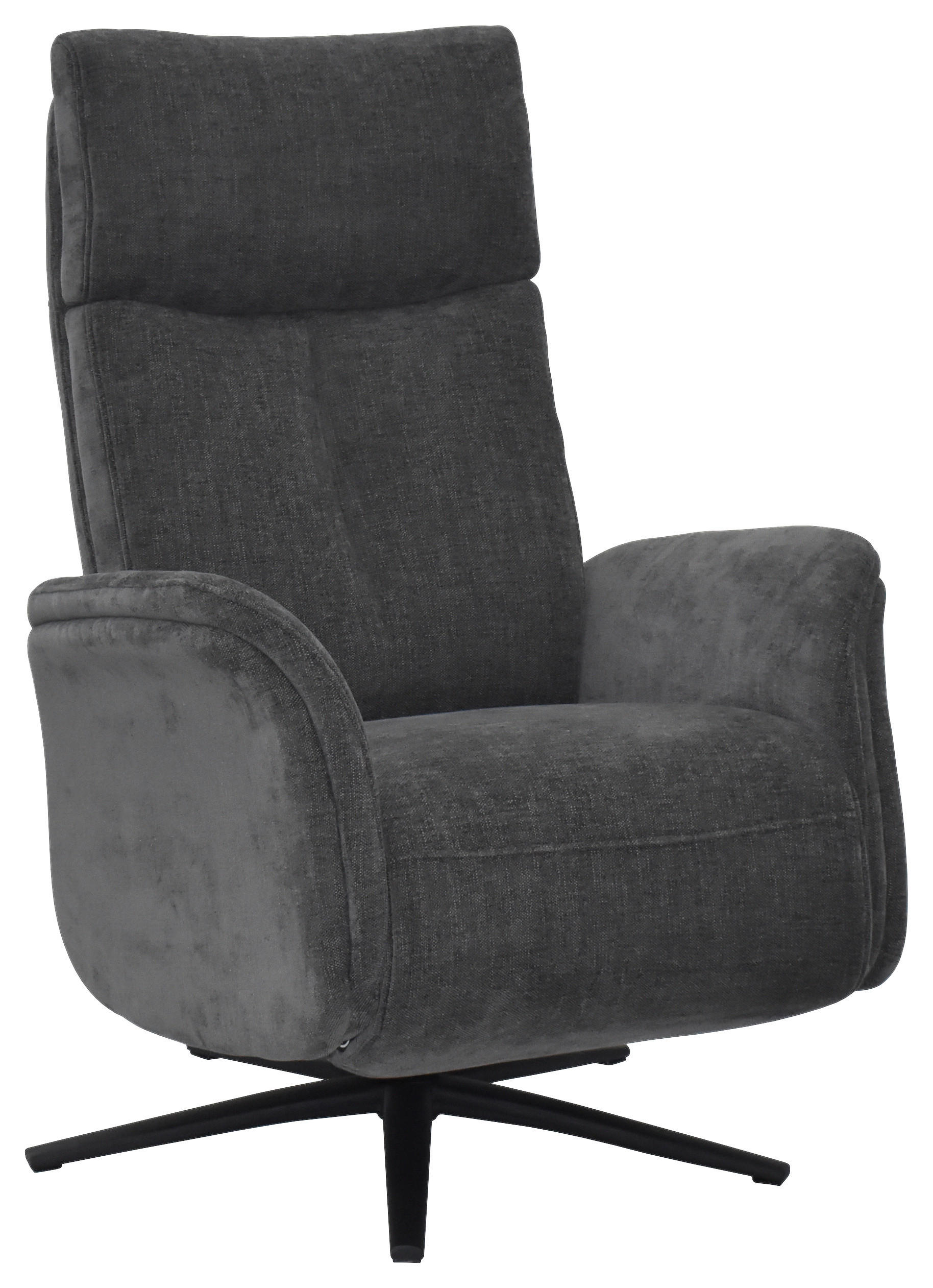RELAXSESSEL Webstoff    - Graubraun/Schwarz, Design, Holz/Textil (75/109/84/148/84cm) - Livetastic