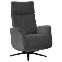 RELAXSESSEL Webstoff    - Graubraun/Schwarz, Design, Holz/Textil (75/109/84/148/84cm) - Livetastic