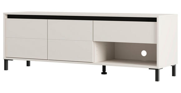 LOWBOARD  150,5/52/40 cm 1 Schublade(n) stehend  - Kaschmir/Schwarz, Basics, Holzwerkstoff/Kunststoff (150,5/52/40cm) - Carryhome