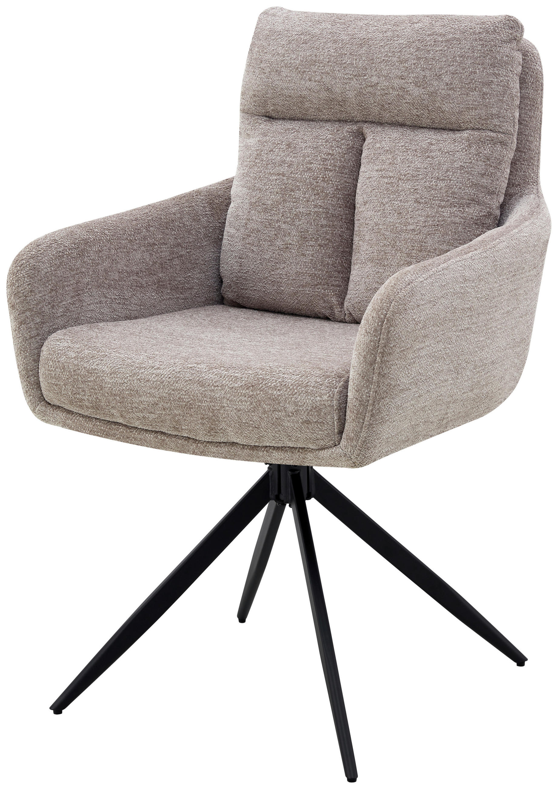 Armlehnstuhl Mahir Taupe Gepolstert