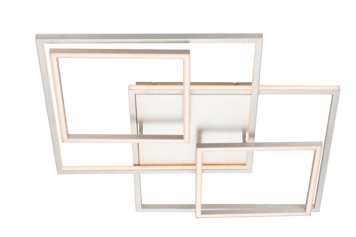 LED-DECKENLEUCHTE 71,5/71,5/8,5 cm   - Chromfarben/Weiß, Trend, Kunststoff/Metall (71,5/71,5/8,5cm) - Novel