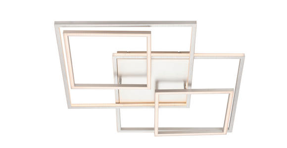 LED-DECKENLEUCHTE 71,5/71,5/8,5 cm   - Chromfarben/Weiß, Trend, Kunststoff/Metall (71,5/71,5/8,5cm) - Novel