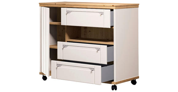 SERVIERWAGEN Kaschmir, Eiche Artisan  - Kaschmir/Eiche Artisan, ROMANTIK / LANDHAUS, Holzwerkstoff/Kunststoff (108/95/56cm) - Landscape