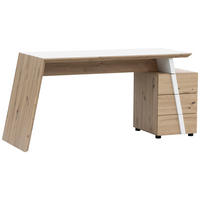 ÍRÓASZTAL  - fekete/Artisan tölgy, Design, műanyag/faalapú anyag (166/60/75cm) - Cantus