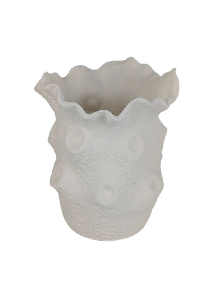 XXXLutz Vase Weiß 14.5x17.7x14.5 cm