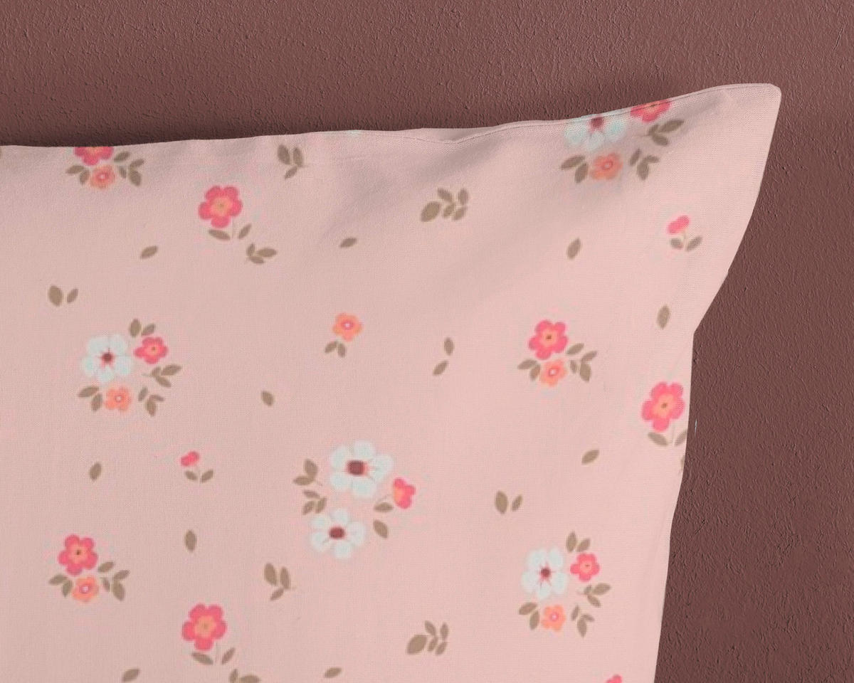 KINDERBETTWÄSCHE 140/200 cm  - Sandfarben/Hellrosa, Trend, Textil (140/200cm)