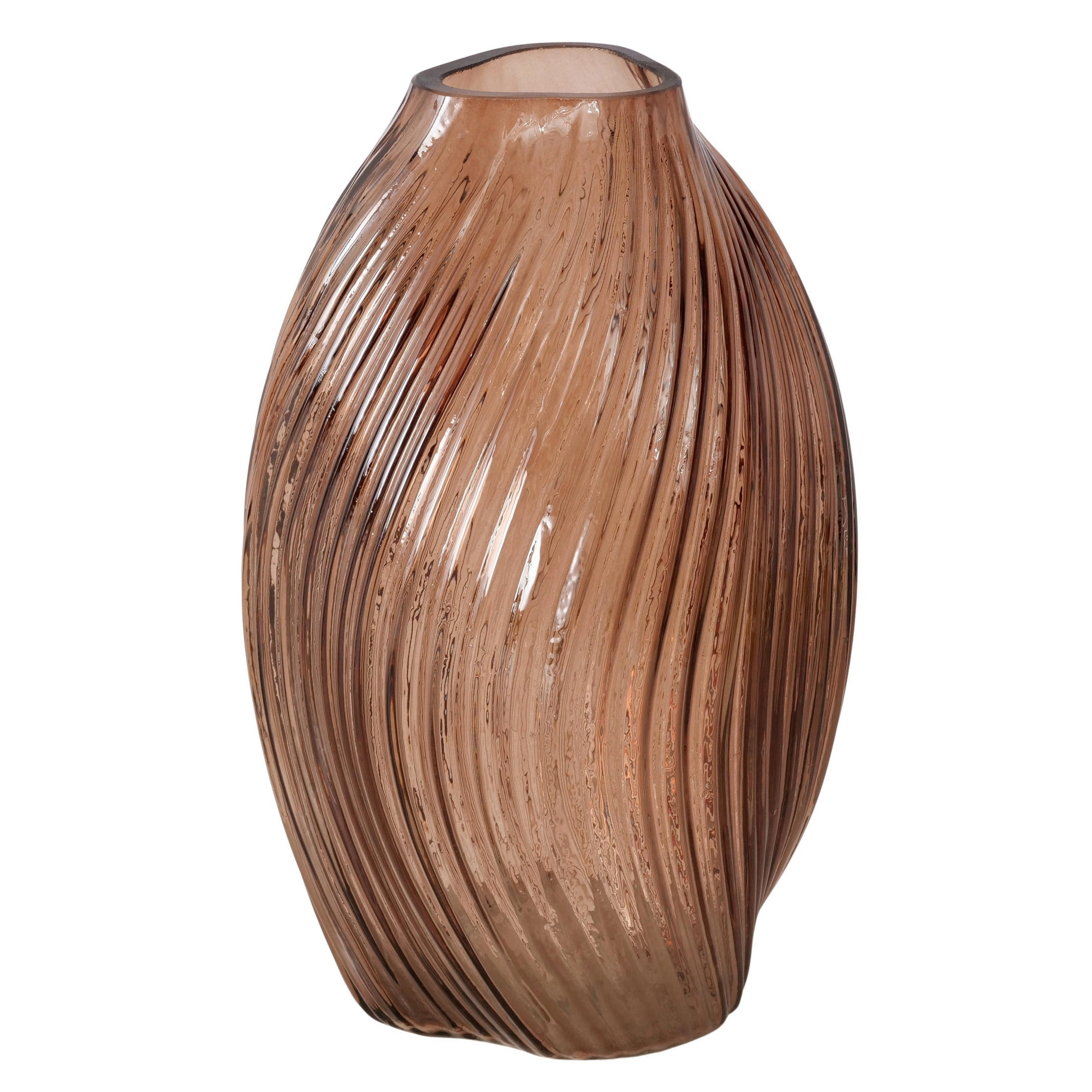 VASE  - Braun, Basics, Glas (16,5/25,5cm) - Ambia Home