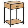 NACHTSCHRANK 42/63/35 cm  - Wildeiche/Eichefarben, Design, Holzwerkstoff/Metall (42/63/35cm) - Carryhome
