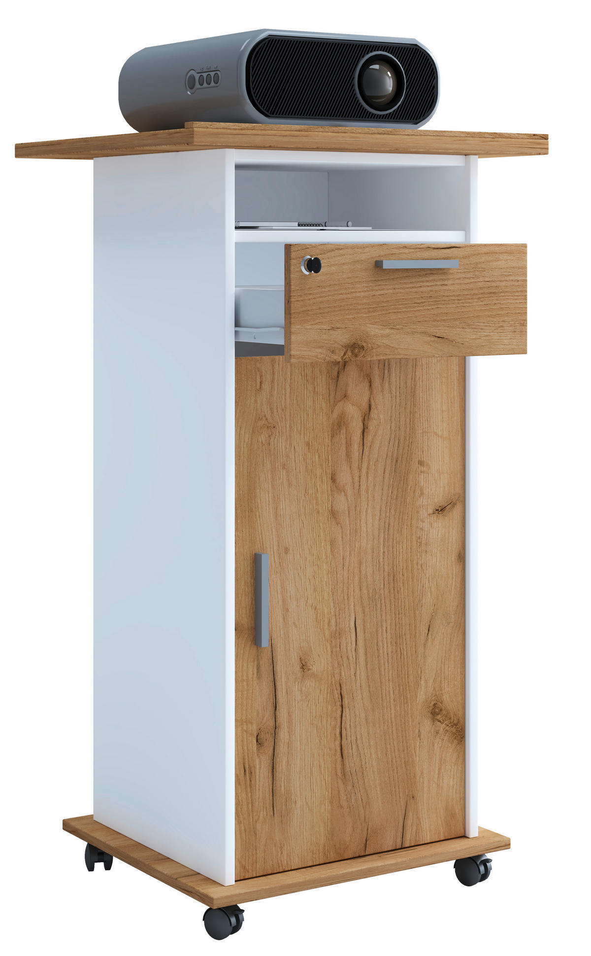 STEHPULT 60/50/108,3 cm  - Honigeiche/Weiß, Design, Holzwerkstoff (60/50/108,3cm) - MID.YOU
