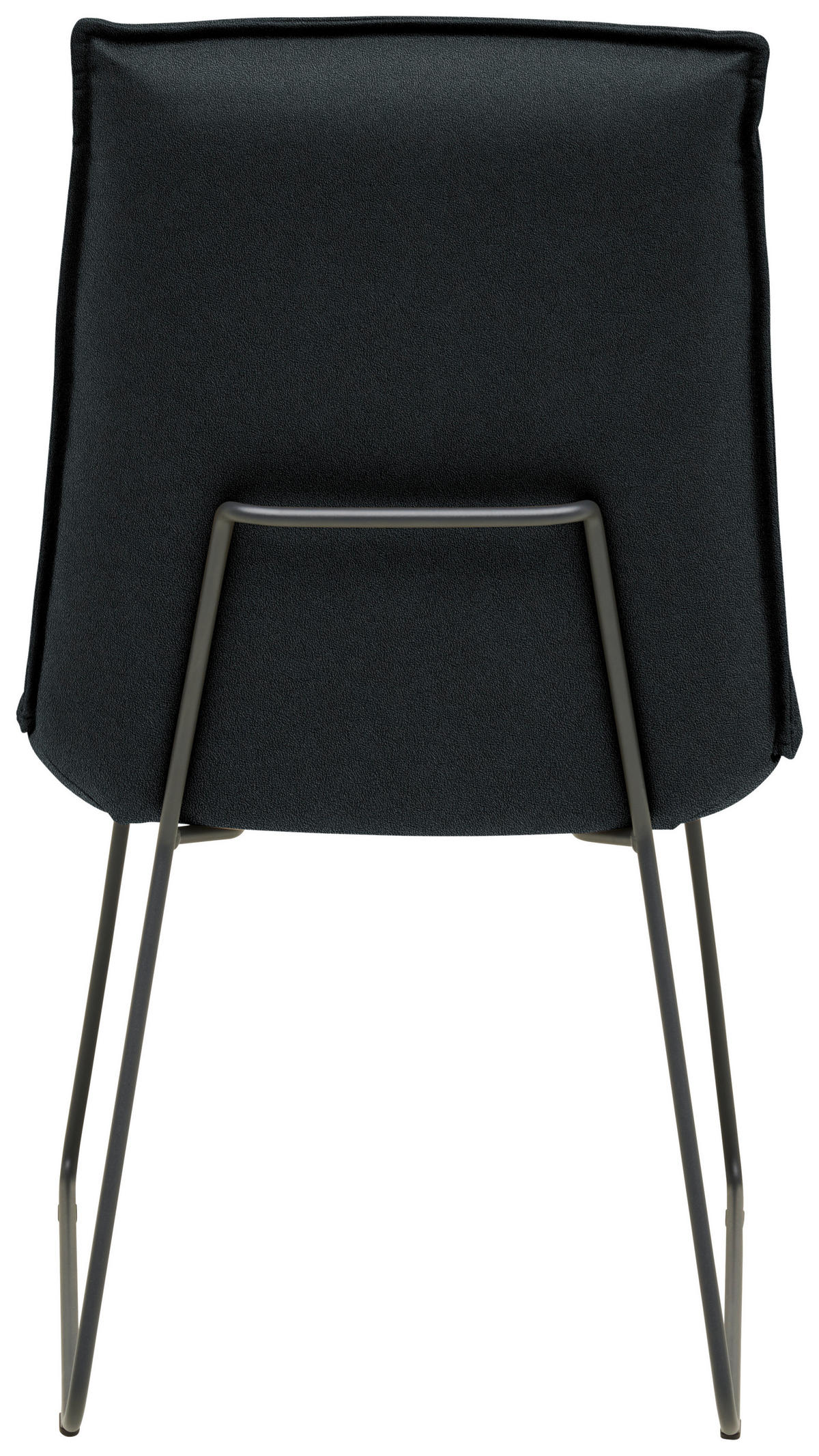 STUHL  Lederauswahl, Stoffauswahl, abwischbar  Echtleder  - Anthrazit/Graphitfarben, Design, Leder/Metall (52/85/66cm) - Cassando