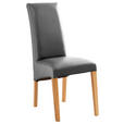 STUHL  in Lederlook Textil  - Buchefarben/Grau, KONVENTIONELL, Holz/Textil (47/102/57cm) - Carryhome