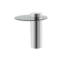 BEISTELLTISCH in Metall, Glas 46/46/52 cm  - Silberfarben/Grau, Modern, Glas/Metall (46/46/52cm) - Kayoom