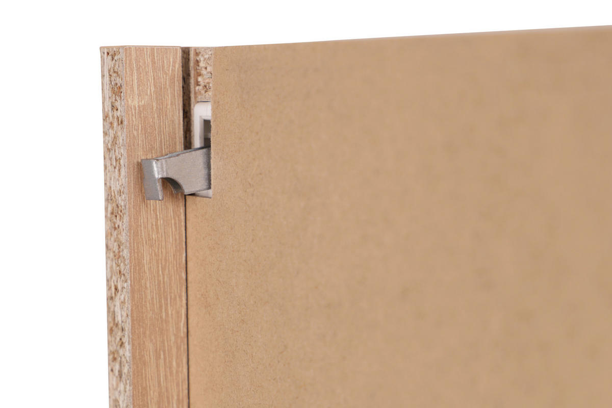 MINIKÖK 150 cm   i ekfärgad, svart  - silver/svart, Basics, metall/trämaterial (150cm) - Respekta