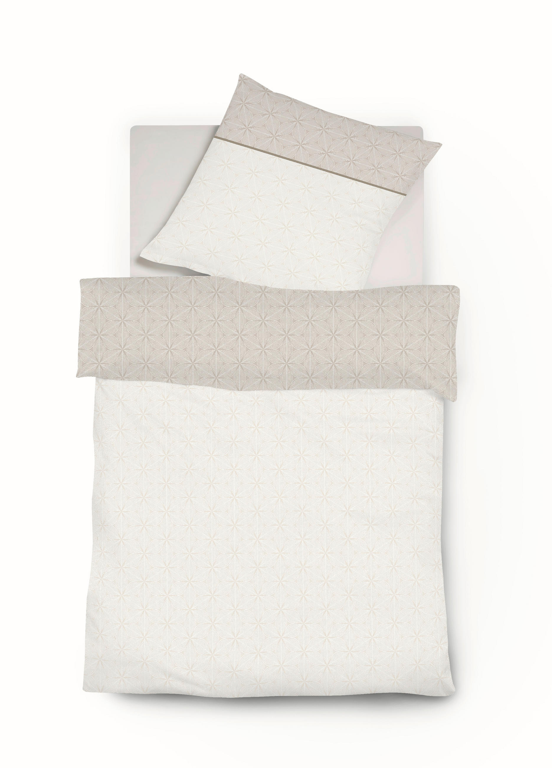 Fleuresse Bettwäsche Black Premium Damast Creme 155x220 cm