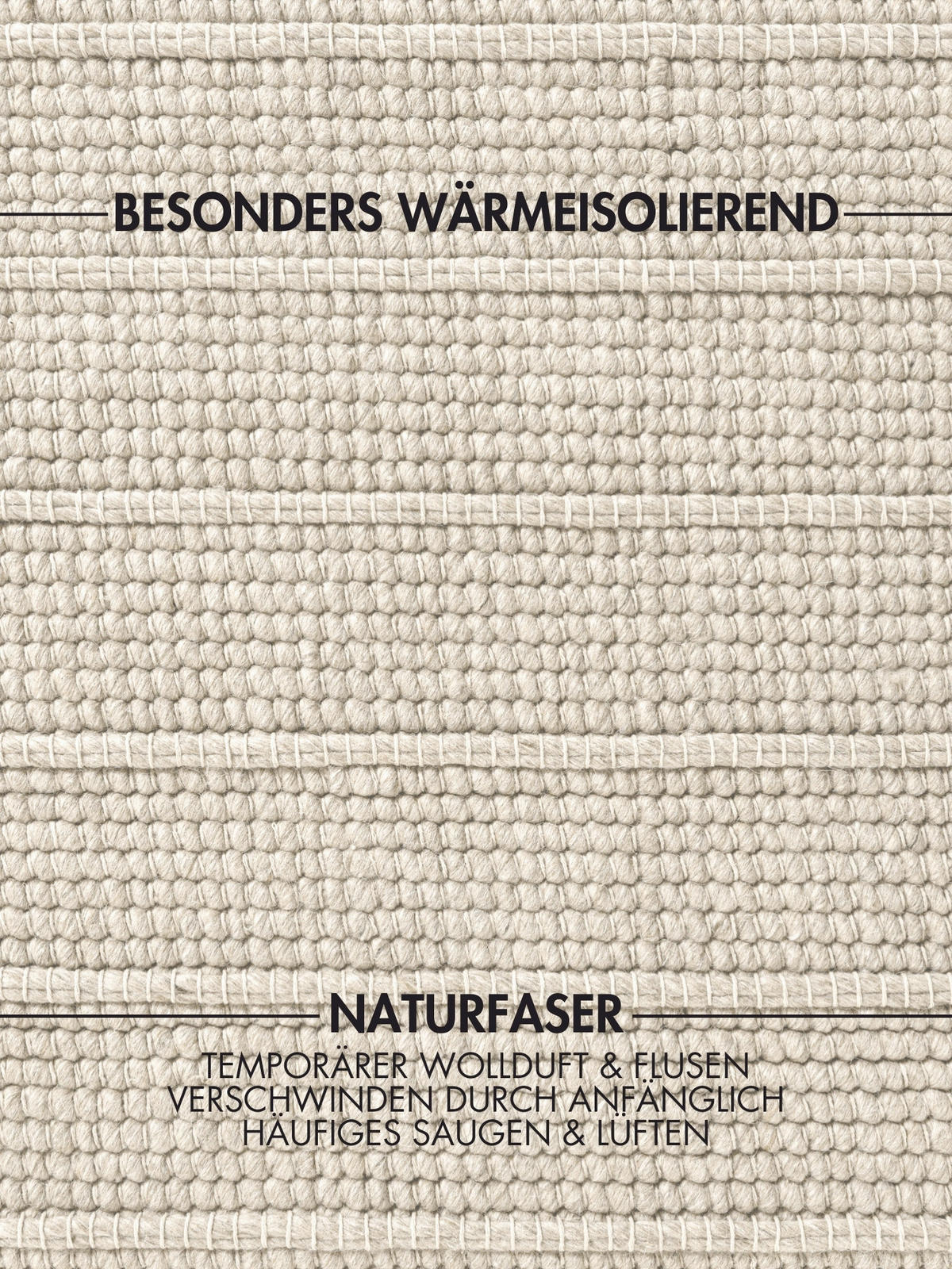 WOLLTEPPICH 80/150 cm Camden Creme rechteckig  - Creme, Basics, Textil (80/150cm) - Ted Baker