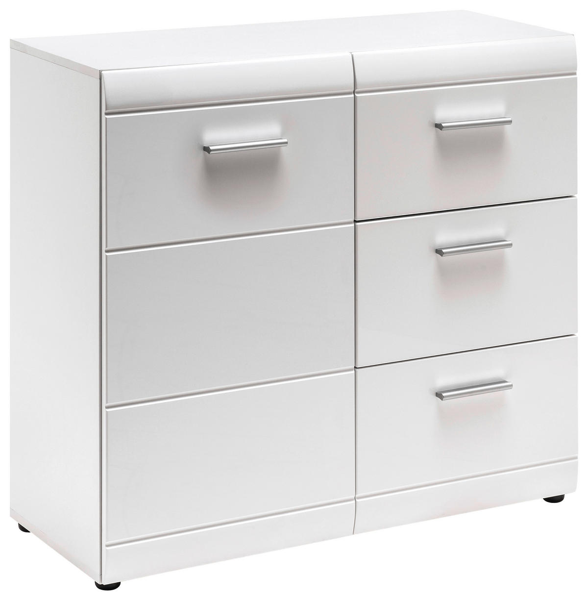 SIDEBOARD Adana  in 96/86/40 cm  - Silberfarben/Weiß, Design, Holzwerkstoff/Kunststoff (96/86/40cm) - Carryhome