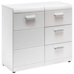 SIDEBOARD Adana 96/86/40 cm 3 Schublade(n)  - Silberfarben/Weiß, Design, Holzwerkstoff/Kunststoff (96/86/40cm) - Carryhome
