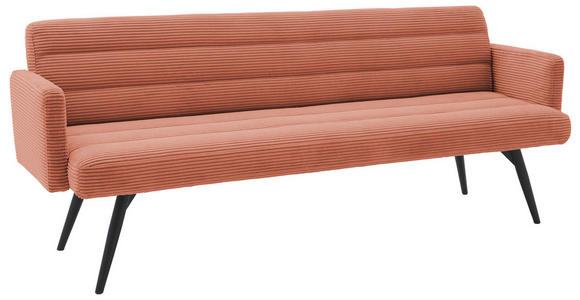 SITZBANK 216/86/68 cm Cord Rostfarben Metall - Rostfarben/Schwarz, Design, Textil/Metall (216/86/68cm) - Dieter Knoll