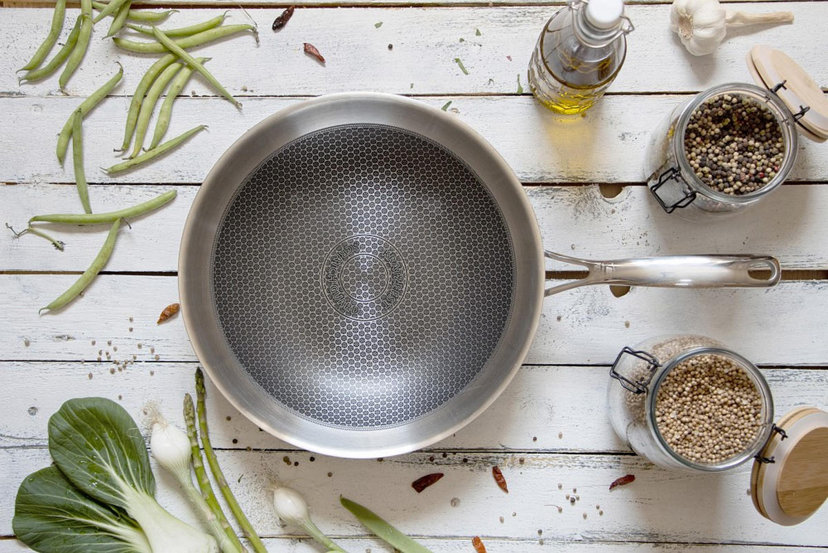 WOKPFANNE RELIEF EVOLUTION 30 cm cm  - Edelstahlfarben, Basics, Metall (30 cmcm) - ELO