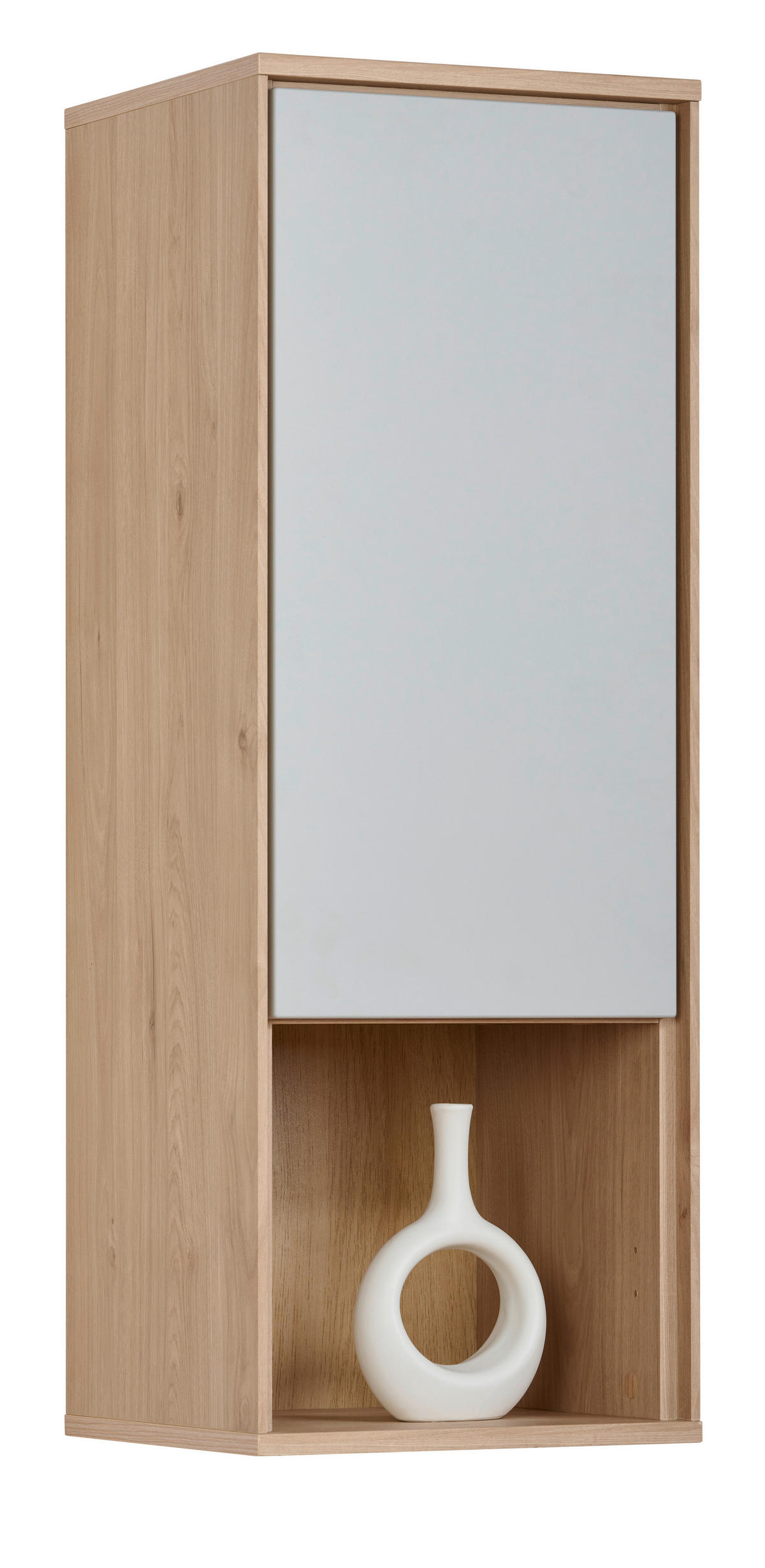 FÜGGESZTETT ELEM szürke, tölgyfa   - tölgyfa/szürke, Design, faalapú anyag (36/102/34cm) - home24