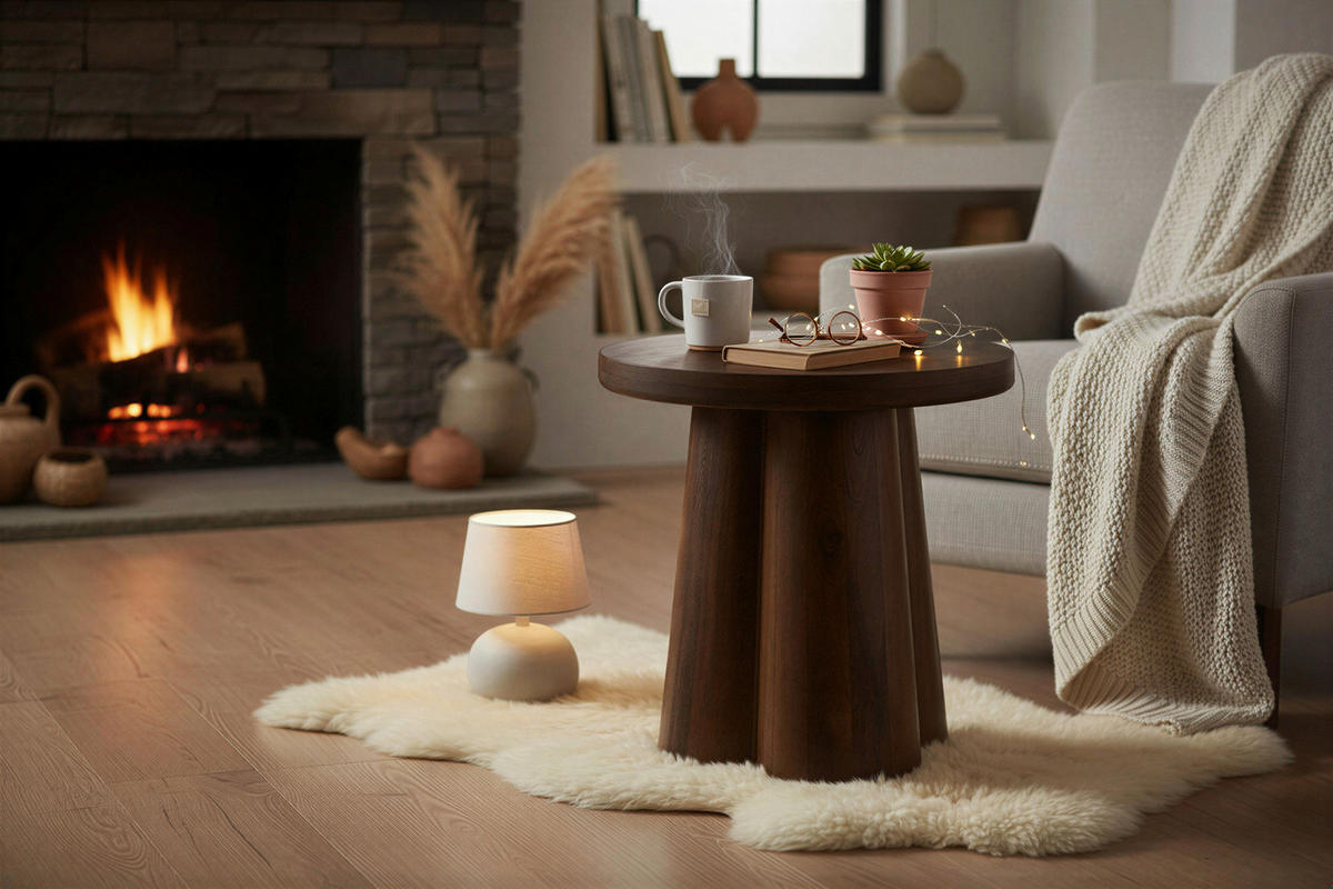 BEISTELLTISCH in Holz 50/50/48 cm  - Braun, Design, Holz (50/50/48cm) - MID.YOU