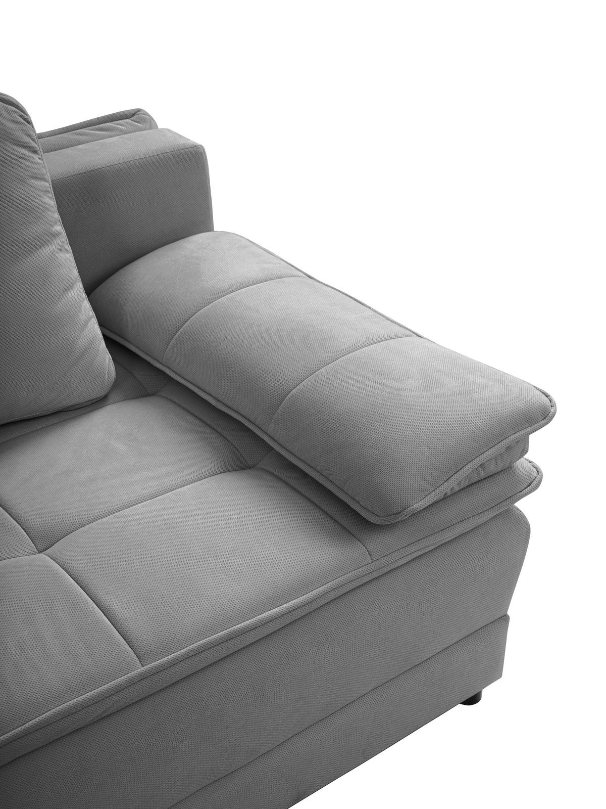 SCHLAFSOFA in Webstoff Grau  - Schwarz/Grau, Modern, Kunststoff/Textil (202/73-92/105cm) - MID.YOU