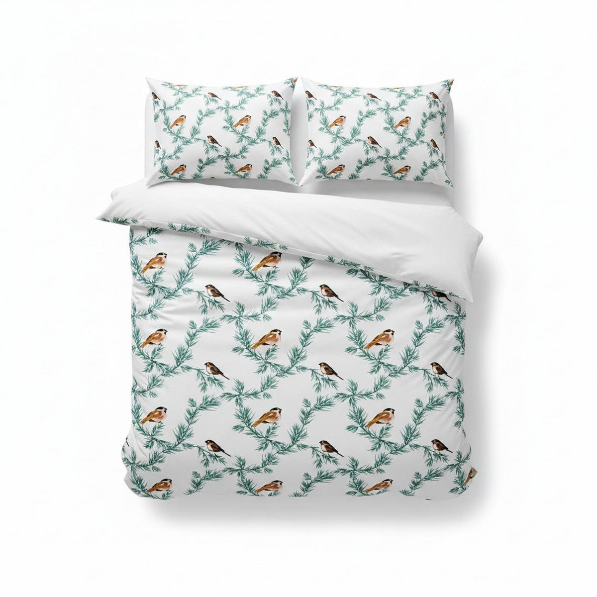 BETTWÄSCHE 155/220 cm  - Braun/Weiß, Basics, Textil (155/220cm)