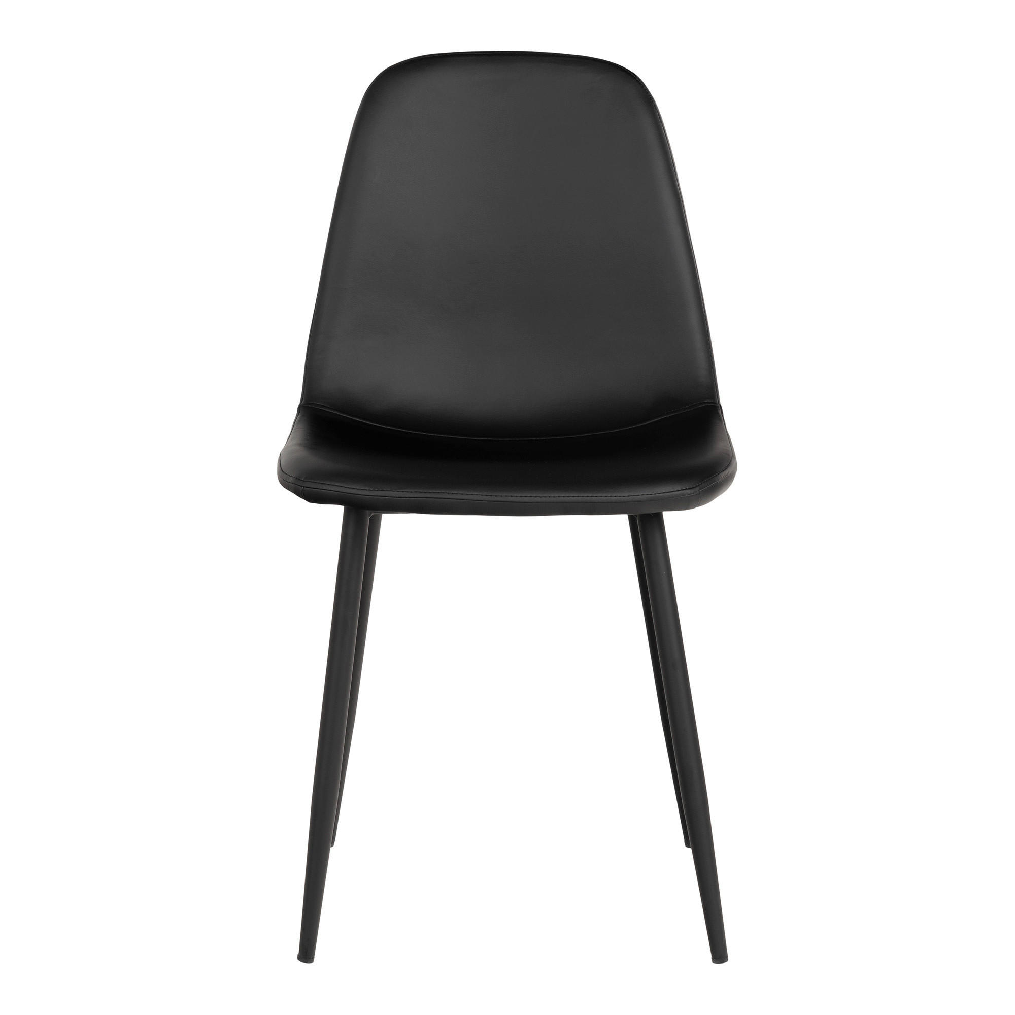 STOLSET 2 styck läderimitation  - svart, Modern, metall/textil (44/86/54cm) - MID.YOU