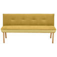 SITZBANK 157/88/63 cm  in Gelb  - Eichefarben/Gelb, Design, Holz/Textil (157/88/63cm) - Linea Natura